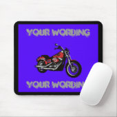 オートバイの赤い道のバイクのmousepad (言葉遣いを加えて下さい) マウスパッド (マウス)