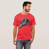 オートバイの飛行 Tシャツ (正面フル)