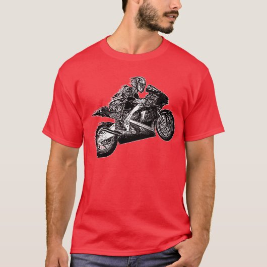オートバイの飛行 Tシャツ (正面)
