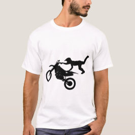 オートバイの驚くべきバイクバイクもしくは自転車に乗る人ライダーツーリング Tシャツ