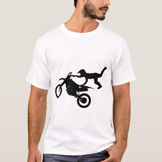オートバイの驚くべきバイクバイクもしくは自転車に乗る人ライダーツーリング Tシャツ (正面)