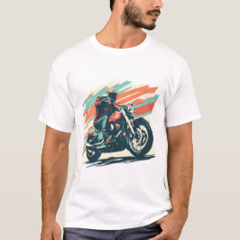 オートバイの驚くべきバイクバイクもしくは自転車に乗る人ライダーツーリング Tシャツ