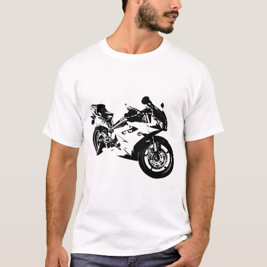 オートバイの驚くべきバイクバイクもしくは自転車に乗る人ライダーツーリング Tシャツ (正面)