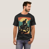 オートバイの驚くべきバイクバイクもしくは自転車に乗る人ライダーツーリング Tシャツ (正面フル)