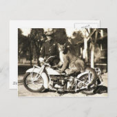オートバイのpumaの警察官のヴィンテージ写真 ポストカード (正面/裏面)