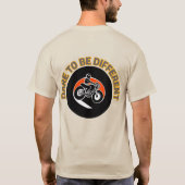 オートバイはっきりしたデザイン Tシャツ (裏面)