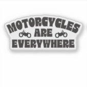 オートバイはどこでも認識度と安全性 シール (正面)