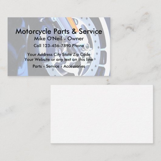 オートバイはサービスを分けます 名刺 (正面/裏面)