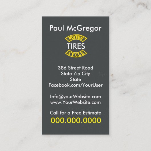 オートバイは名刺を疲れさせます 名刺 (裏面)