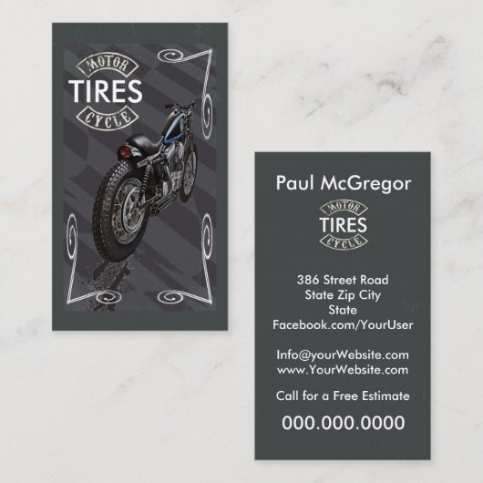 オートバイは名刺を疲れさせます 名刺 (正面/裏面)