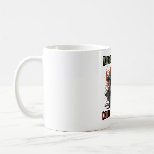 オートバイは脚の間に何かエキサイティングなものを置く コーヒーマグカップ (左)