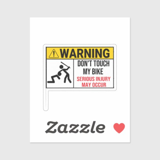 オートバイはTouchしない私のバイク警告はTouchしない シール (シート)