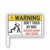 オートバイはTouchしない私のバイク警告はTouchしない シール (正面)