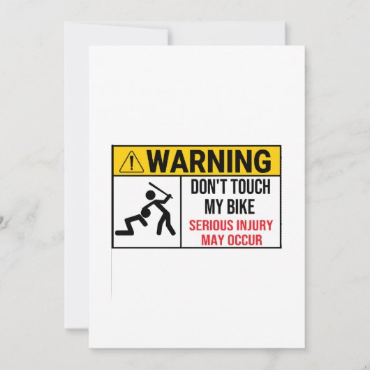 オートバイはTouchしない私のバイク警告はTouchしない 招待状 (正面)