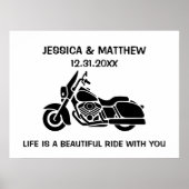 オートバイもしで美しい乗り物を楽しむ ポスター (正面)