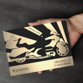 オートバイをテーマにした結婚式の日の招待状 招待状