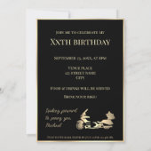 オートバイをテーマにした誕生日イベント写真招待状 招待状 (裏面)