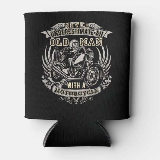 オートバイを持つ老人を決して過小評価しない 缶クーラー (正面)