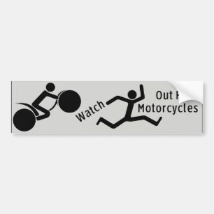 オートバイを監視して下さい バンパーステッカー