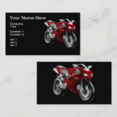 オートバイを競争させるスポーツのバイク 名刺 (正面/裏面)