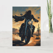 オートバイアドベンチャーアットサンセット空白の カード (正面)