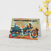 オートバイアートファーザーズデイカード カード (黄色い花)
