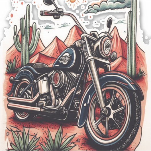 オートバイインデザートサボスウエスタンセット シール (正面)