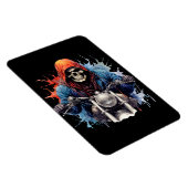 オートバイウォーターカラースケルトンライダー マグネット (右側)