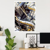 オートバイエンジン、ポスター ポスター (ホームオフィス)