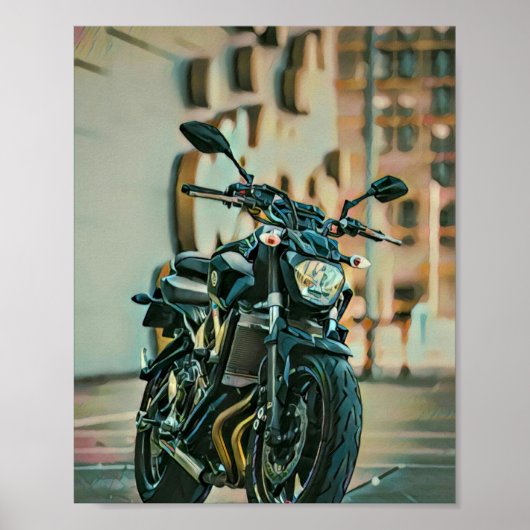 オートバイカッコいいスの贈り物 ポスター (正面)