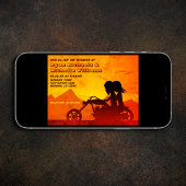 オートバイカップルマウンテンサンセット結婚ズ 招待状