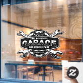 オートバイクのパーソナライズ整備士ショップ ウィンドウサイン (カフェ窓)