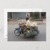 オートバイクベトナムのアヒル ポストカード (正面/裏面)