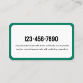 オートバイクラブ 名刺 (裏面)