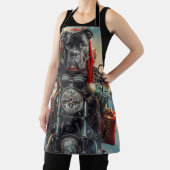 オートバイクリスマスに乗るキッチンコルソドッグ エプロン (インサイチュ)