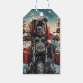 オートバイクリスマスに乗るキッチンコルソドッグ ギフトタグ (裏面)