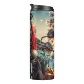 オートバイクリスマスに乗るキッチンコルソドッグ タンブラー (回転右)