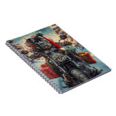オートバイクリスマスに乗るキッチンコルソドッグ ノートブック (右側)