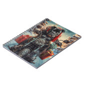 オートバイクリスマスに乗るキッチンコルソドッグ ノートブック (左側)