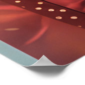 オートバイクリスマスに乗るキッチンコルソドッグ ポスター (角)