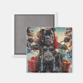 オートバイクリスマスに乗るキッチンコルソドッグ マグネット (正面/裏面)