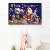 オートバイクリスマスの屋内または屋外 横断幕 (インサイチュ)