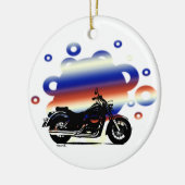 オートバイクリスマスオーナメント |メッセーカスタムジ セラミックオーナメント (左)