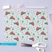 オートバイクリスマスホリデーギフト 薄葉紙 (クラフト)