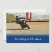 オートバイクルージング誕生日招待状 招待状 (正面)