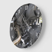オートバイクロムエンジン詳細 ラージ壁時計 (傾斜)