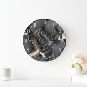 オートバイクロムエンジン詳細 ラージ壁時計 (ホーム)