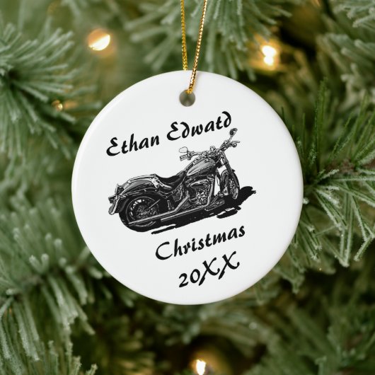 オートバイクールク セラミックオーナメント (ツリー)