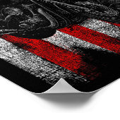 オートバイグラフィックメニューバイクもしくは自転車に乗る人アメリカ国旗 ポスター (角)