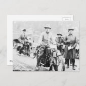 オートバイコンペティションヴィンテージB&W写真 ポストカード (正面/裏面)